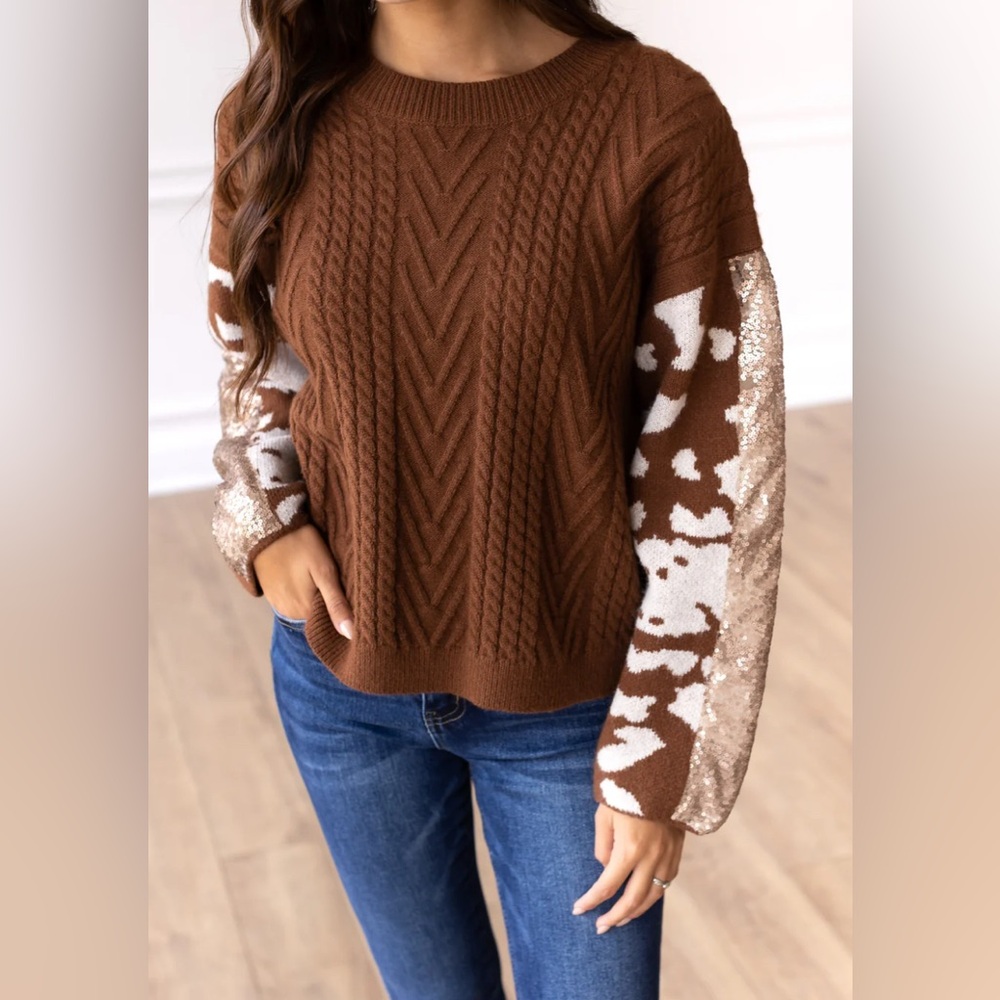 NWT: Southern Grace Festive Fawn Sweater.